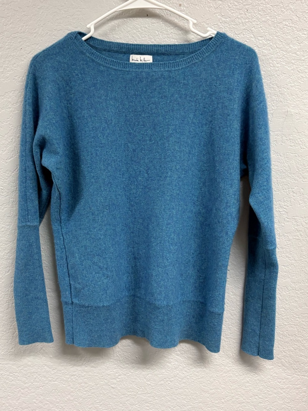 Nicole Miller CASHMERE Beautiful Dark Teal 100% Cashmere Sweater! Size M
